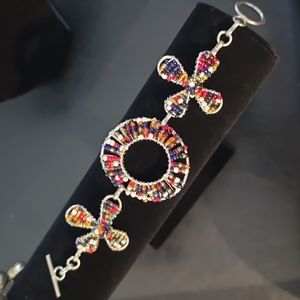 Unique multicolor seed bead bracelet